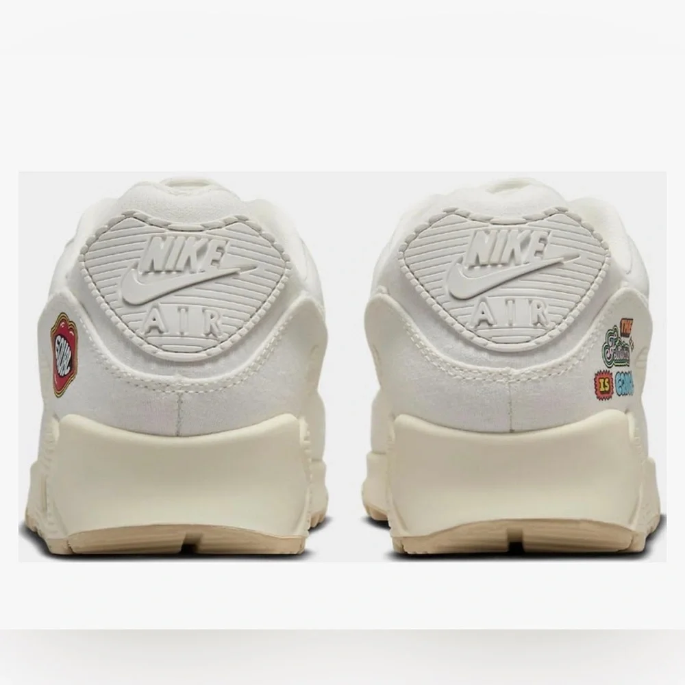 Nike Womens Size 12 Air Max 90 SE The Future Is Equal FD0867-133 Sail White Lips